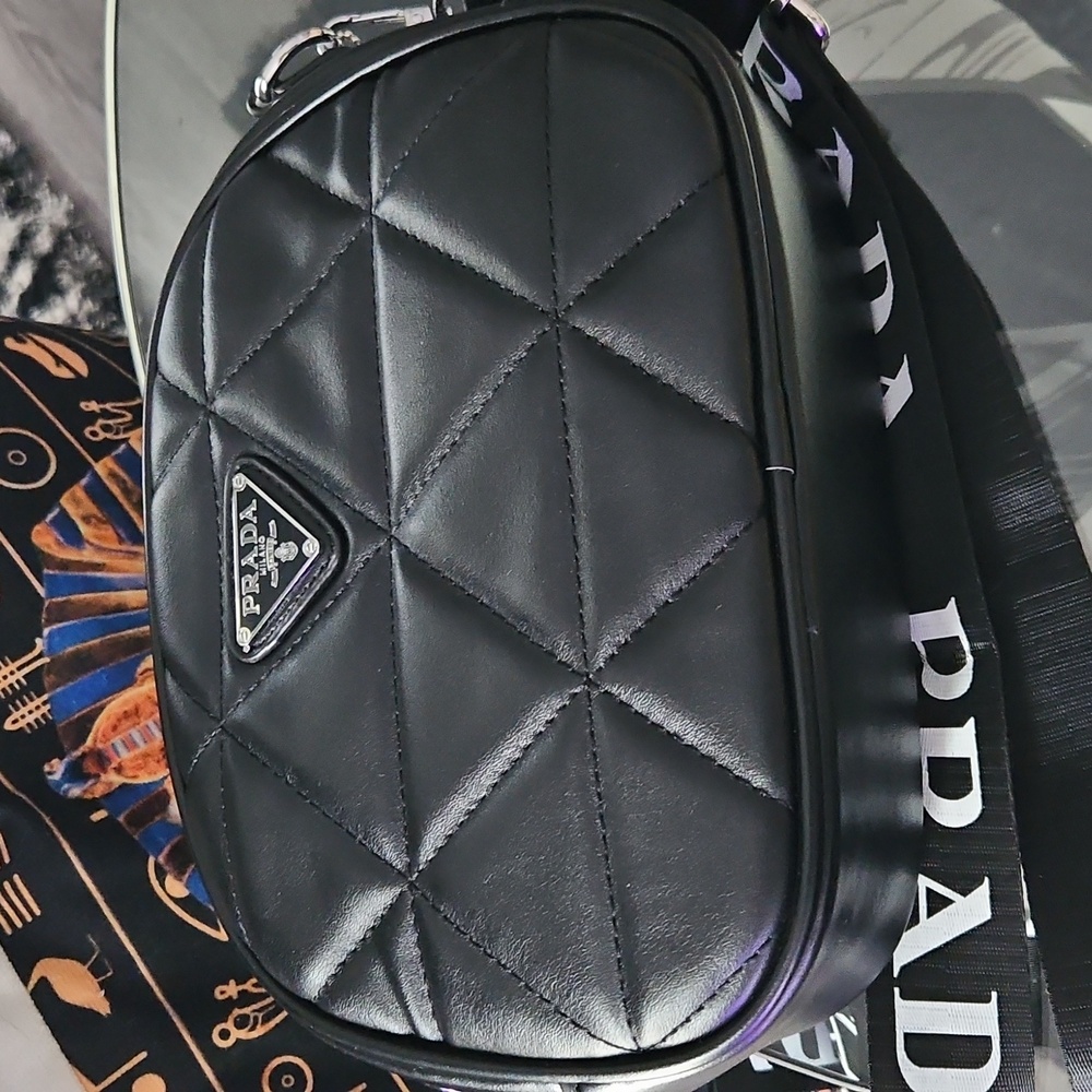 Prada Black Quilted Belt Bag